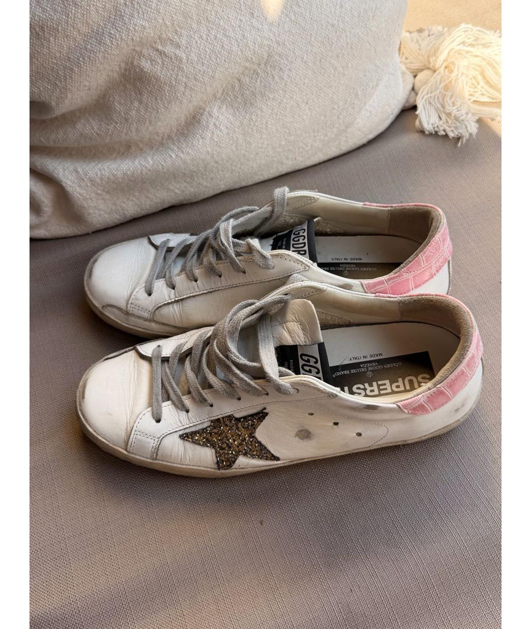 GOLDEN GOOSE DELUXE BRAND Белые кожаные кеды, фото 5