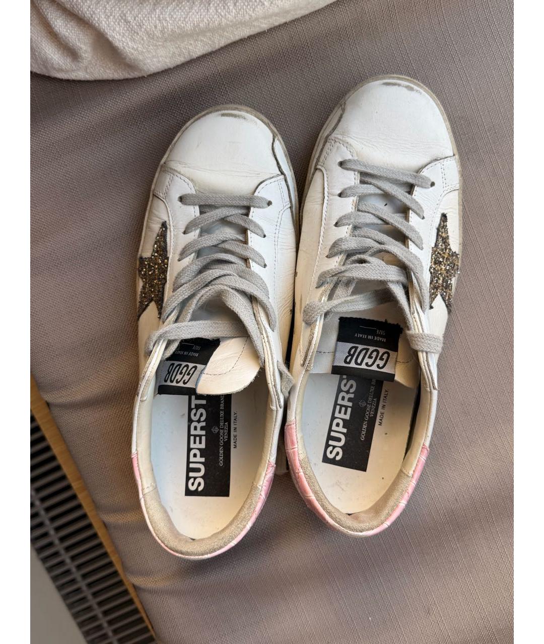 GOLDEN GOOSE DELUXE BRAND Белые кожаные кеды, фото 3