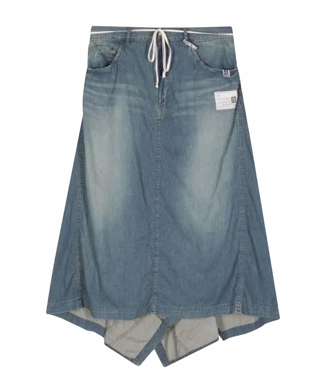 MAISON MIHARA YASUHIRO Голубая деним юбка макси, фото 1