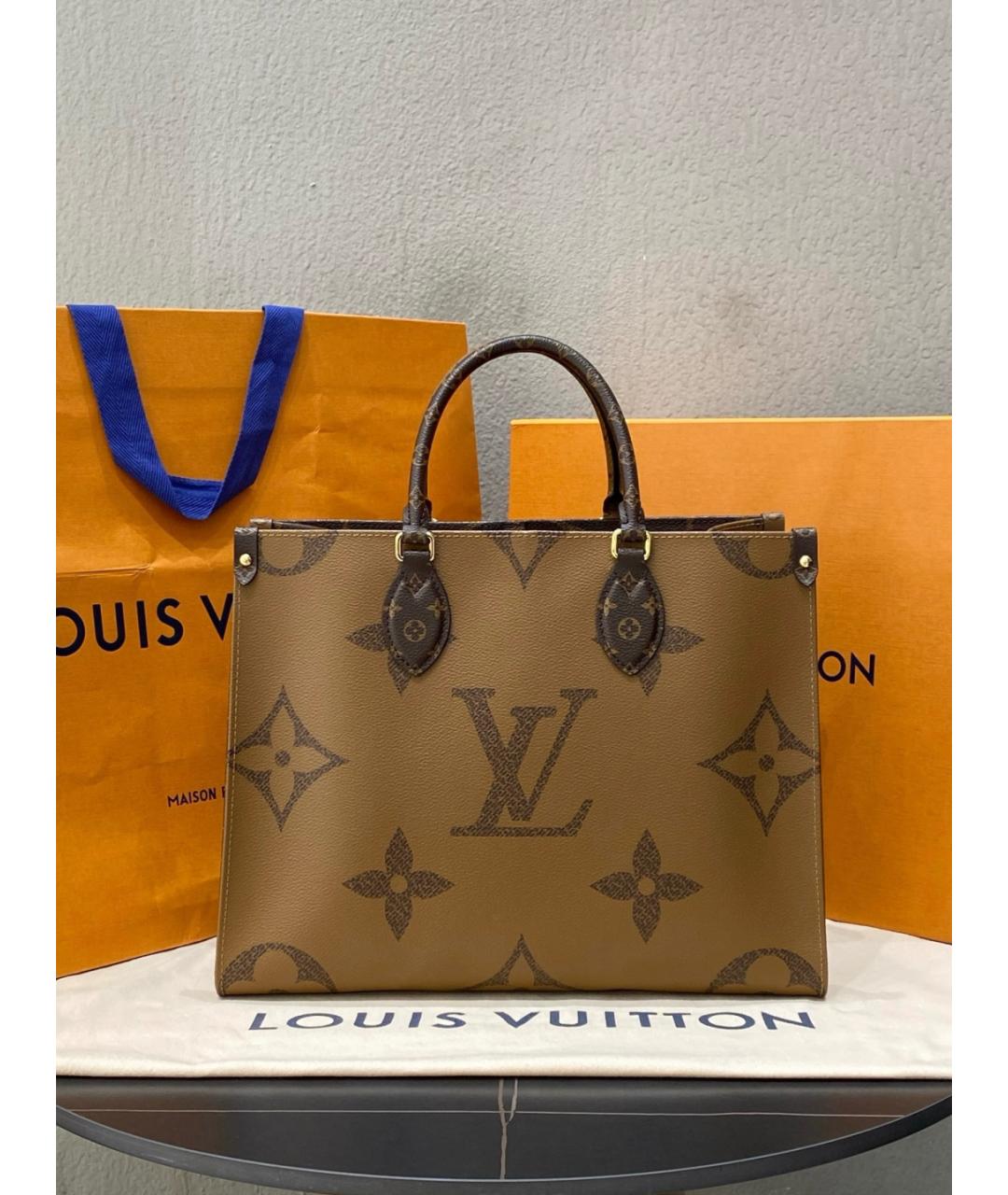 LOUIS VUITTON Коричневая сумка с короткими ручками, фото 10