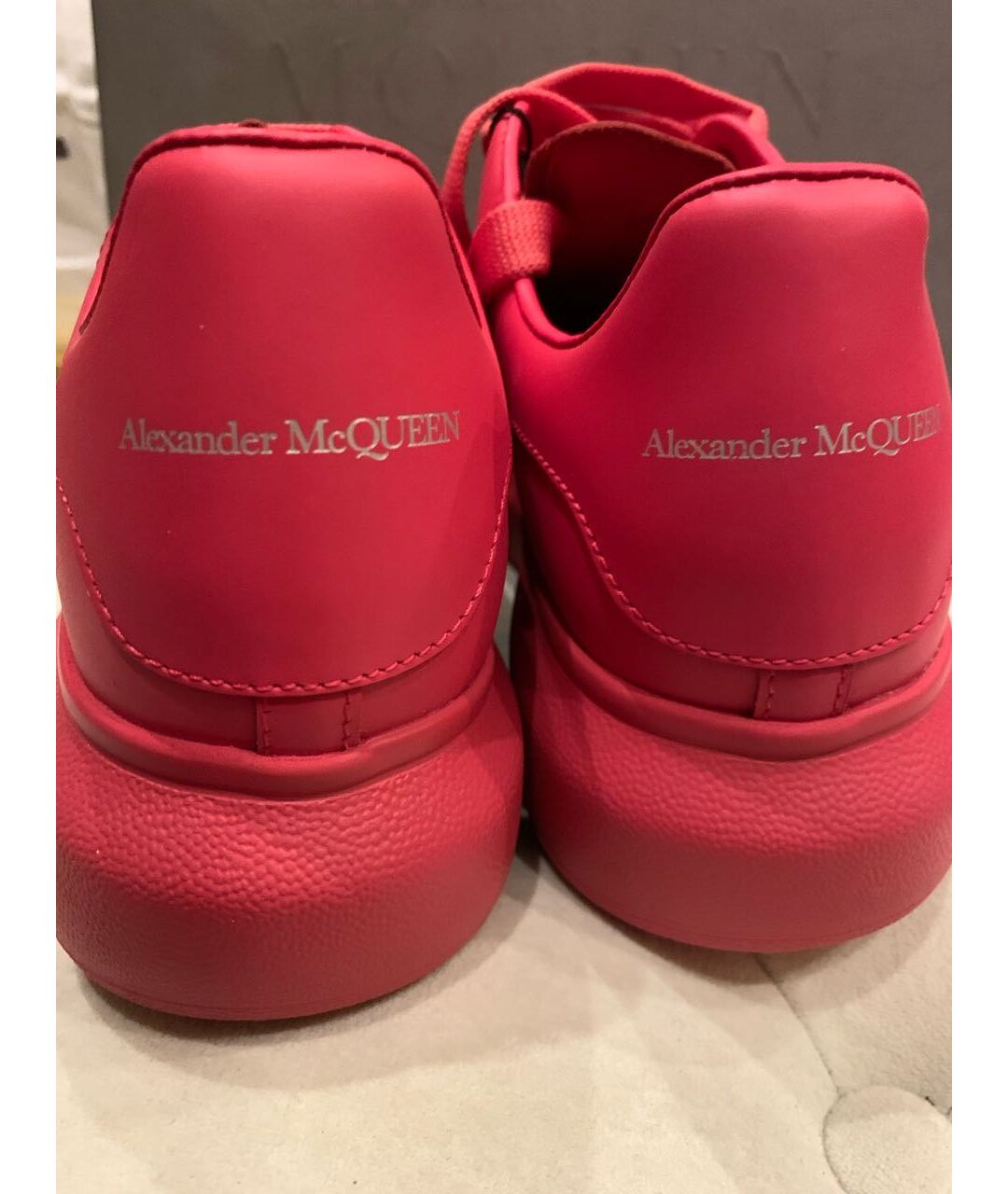 ALEXANDER MCQUEEN Розовые кожаные кеды, фото 3