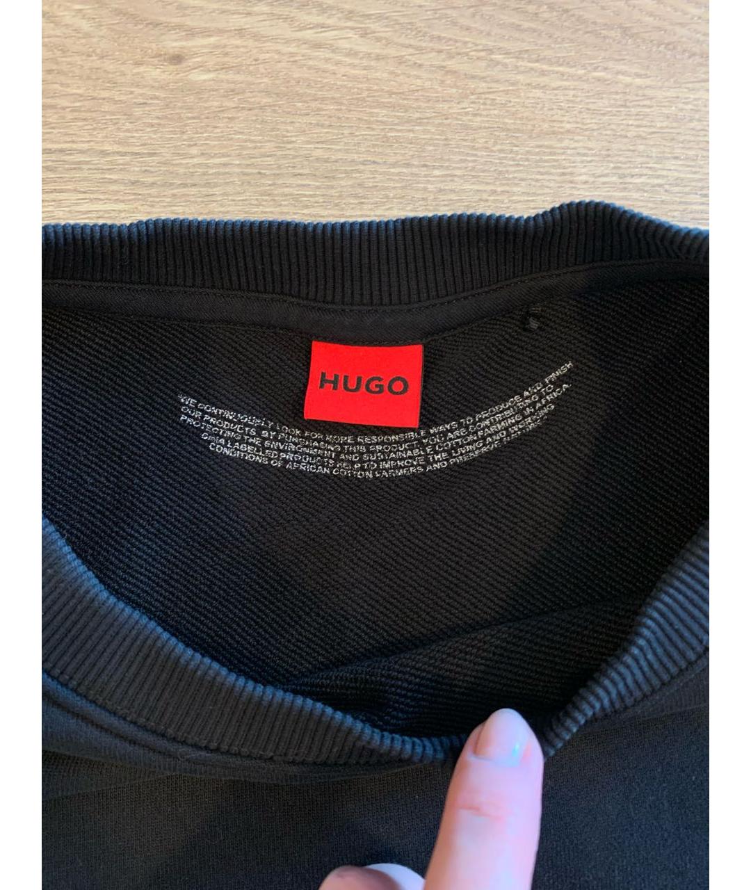 HUGO Черный хлопковый спортивные костюмы, фото 3