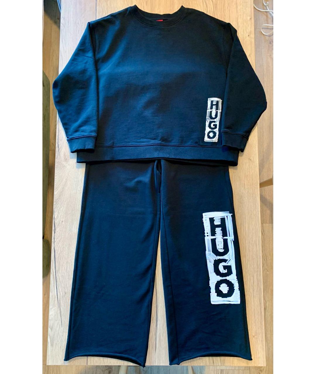 HUGO Черный хлопковый спортивные костюмы, фото 9