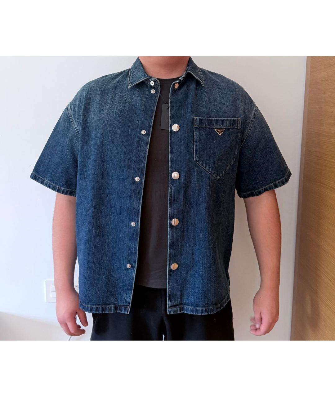 PRADA Темно-синяя кэжуал рубашка, фото 2