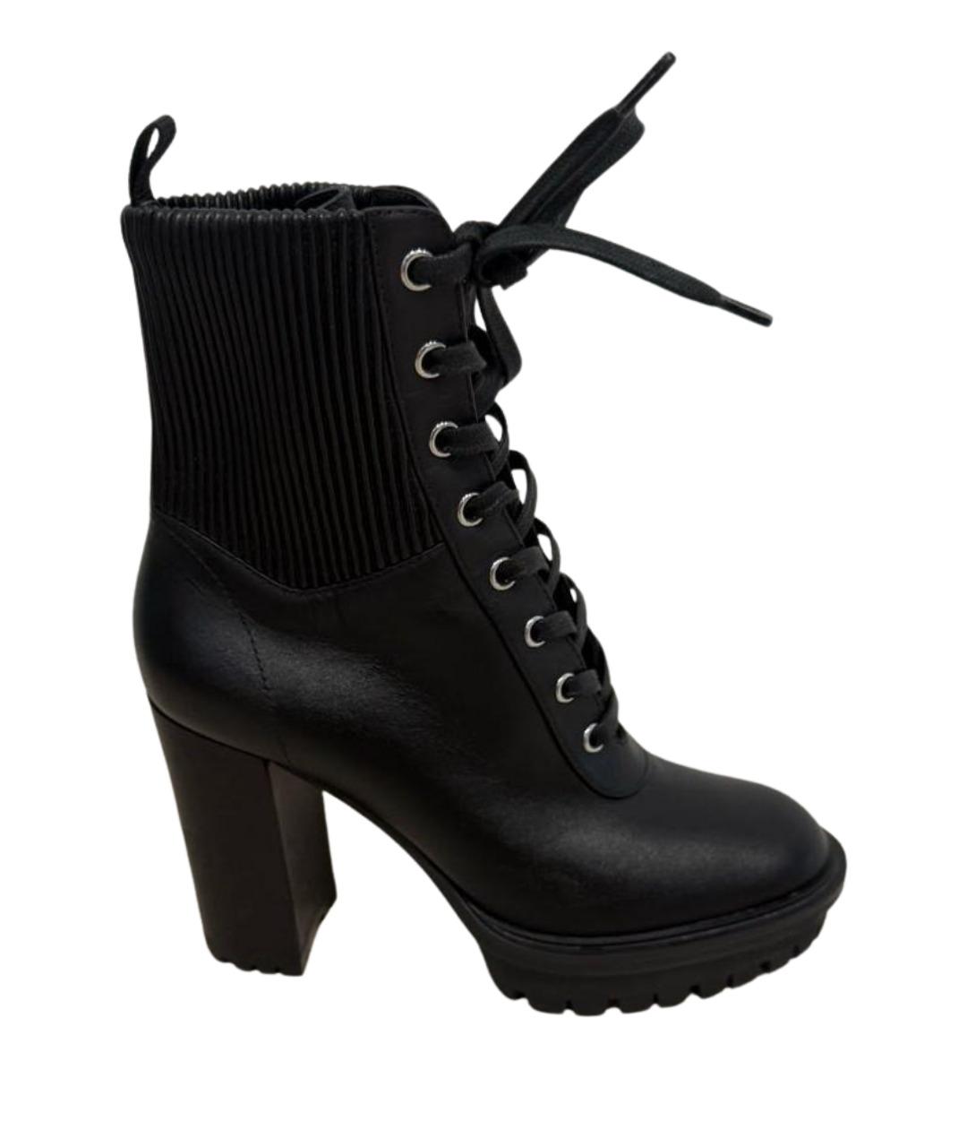 GIANVITO ROSSI Черные кожаные ботильоны, фото 1