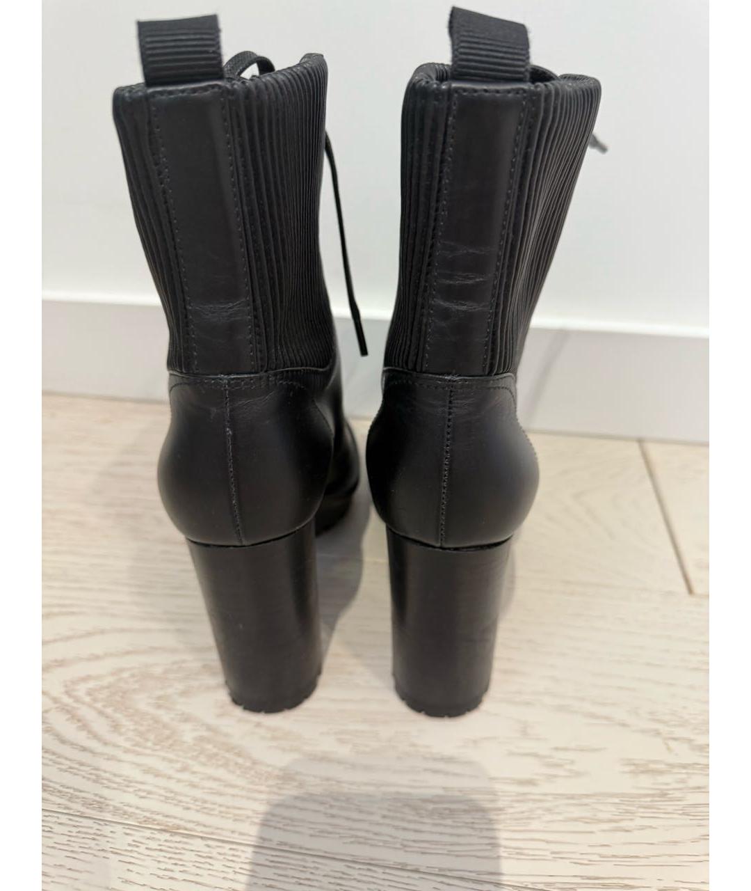 GIANVITO ROSSI Черные кожаные ботильоны, фото 3