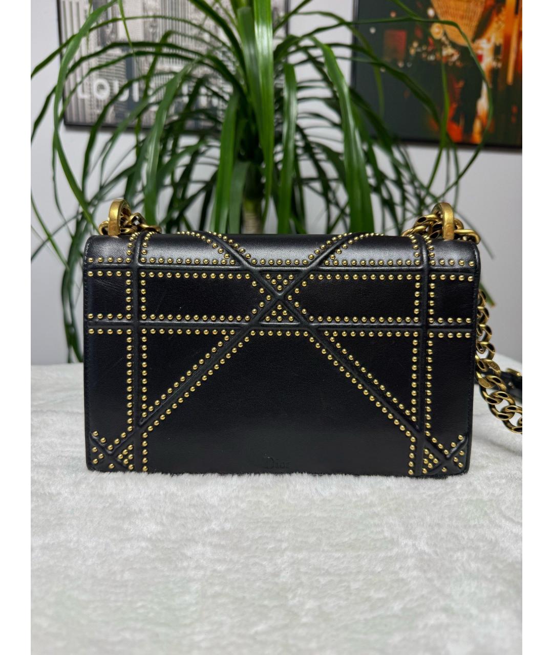 CHRISTIAN DIOR Черная кожаная сумка через плечо, фото 2