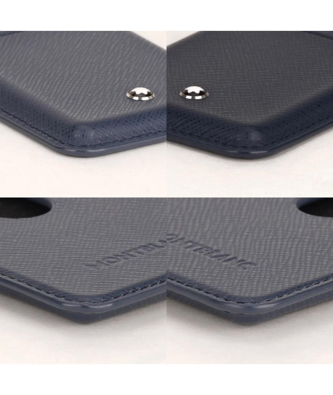 MONTBLANC Темно-синий кожаный кардхолдер, фото 8