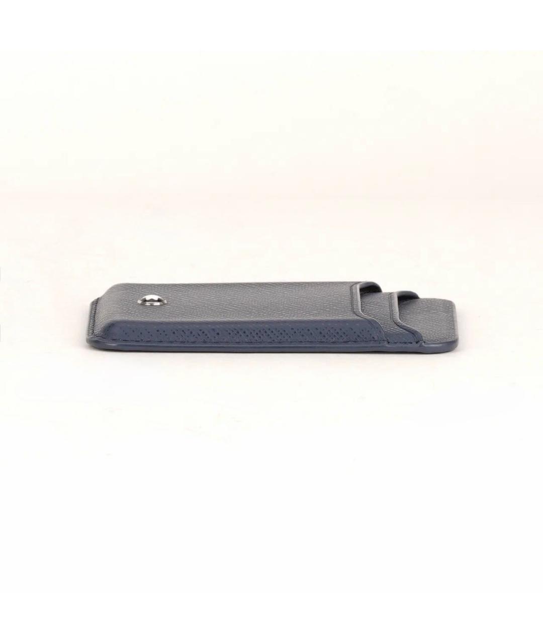 MONTBLANC Темно-синий кожаный кардхолдер, фото 5
