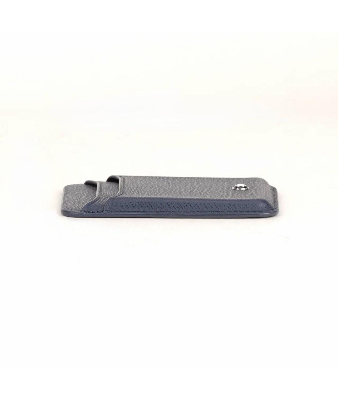 MONTBLANC Темно-синий кожаный кардхолдер, фото 6