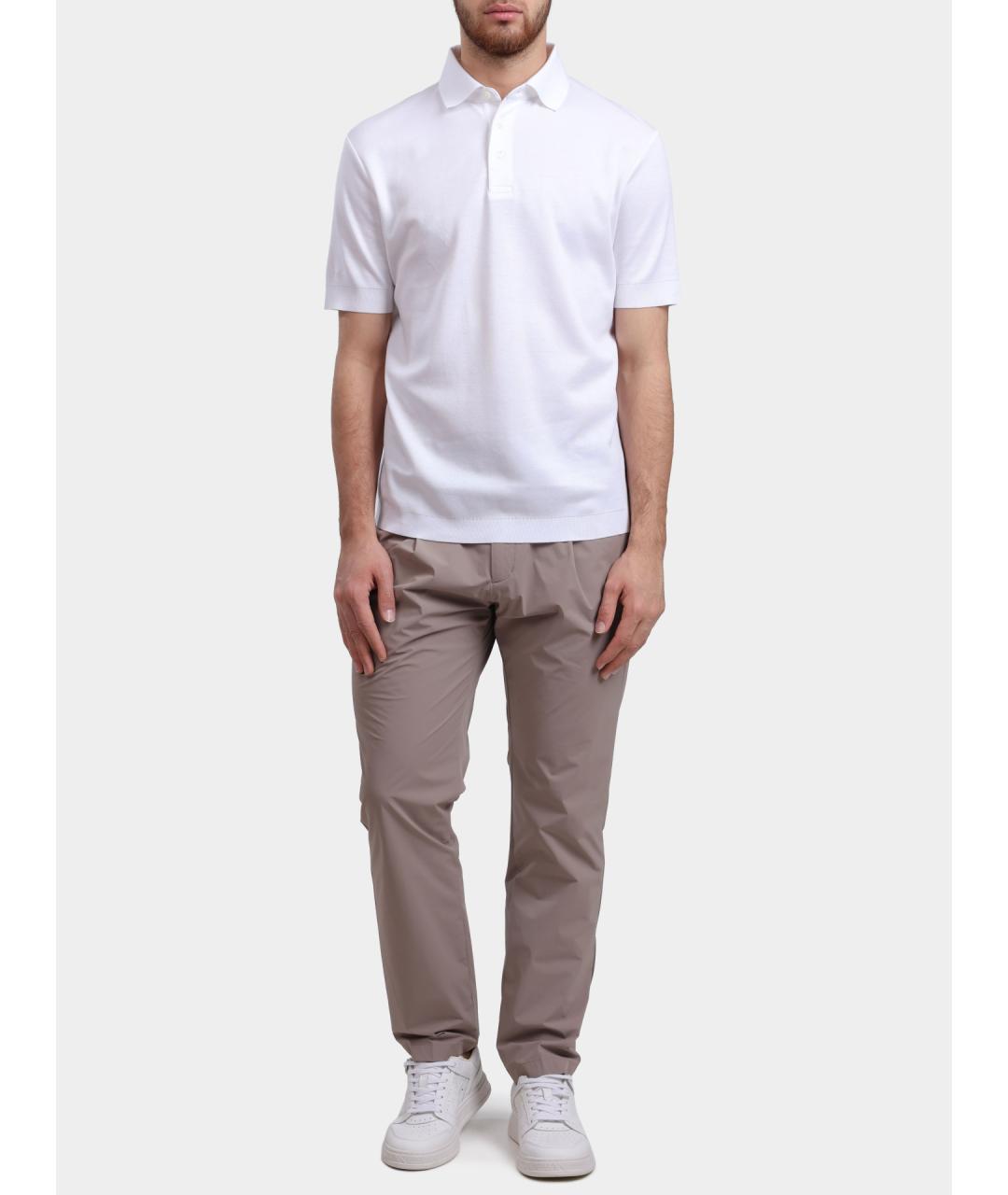 HERNO Бежевые полиамидовые повседневные брюки, фото 2