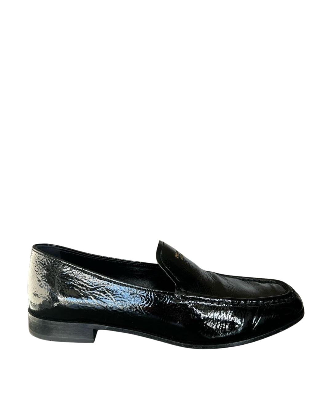 PRADA Черные лоферы из лакированной кожи, фото 1