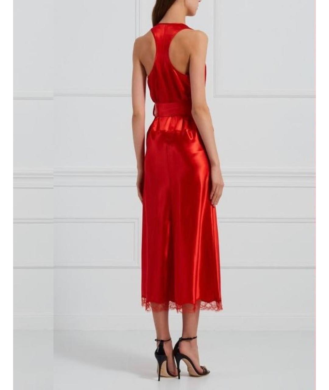 NINA RICCI Красное ацетатное коктейльное платье, фото 8