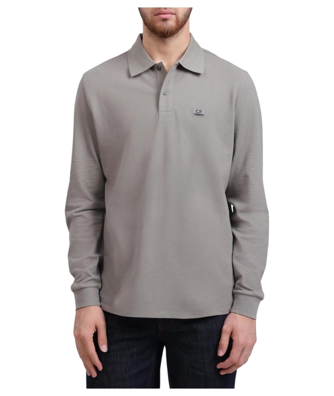 CP COMPANY Серое поло с длинным рукавом, фото 1