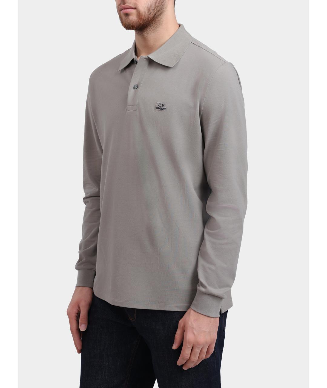 CP COMPANY Серое поло с длинным рукавом, фото 3