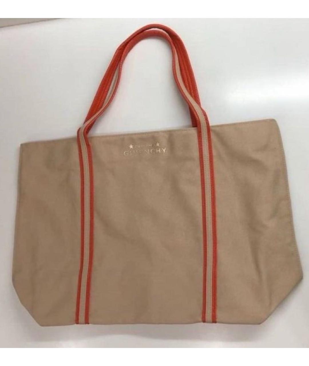 GIVENCHY Бежевая тканевая сумка с короткими ручками, фото 9