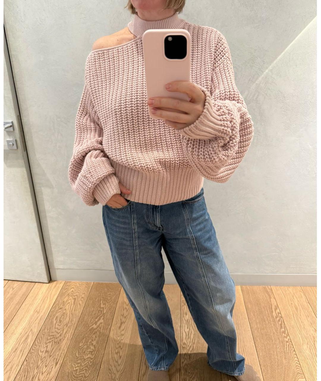 SELF-PORTRAIT Бежевый хлопковый джемпер / свитер, фото 6