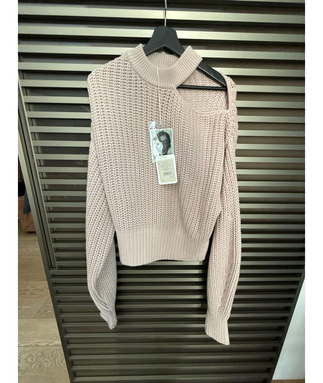 SELF-PORTRAIT Бежевый хлопковый джемпер / свитер, фото 7