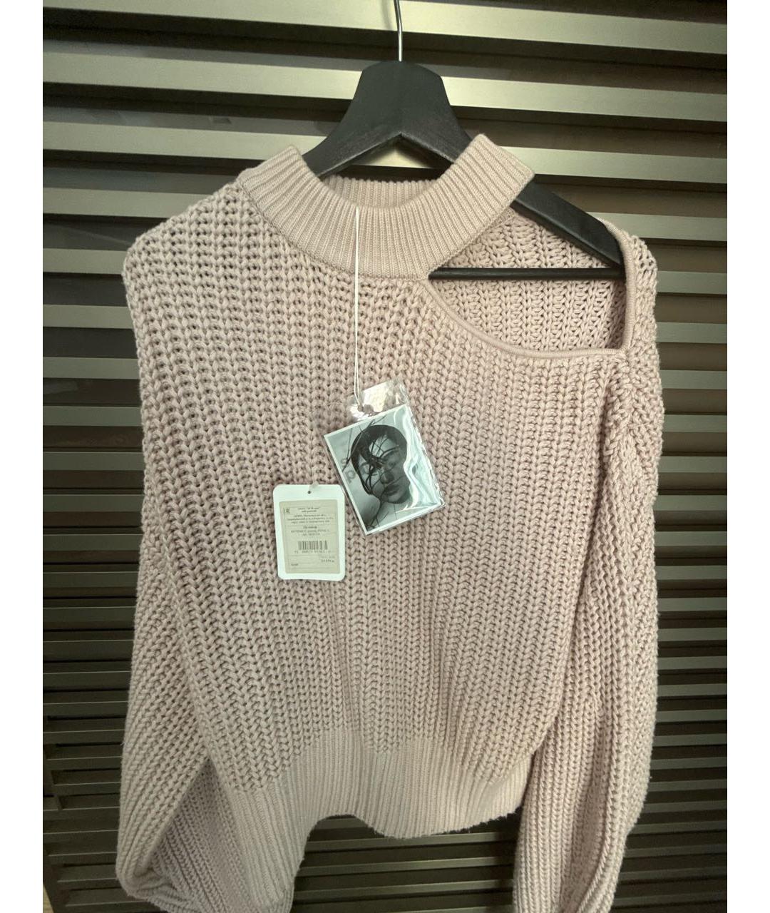 SELF-PORTRAIT Бежевый хлопковый джемпер / свитер, фото 3