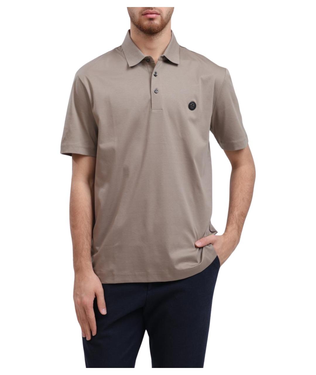 HUGO BOSS Бежевое поло с коротким рукавом, фото 1