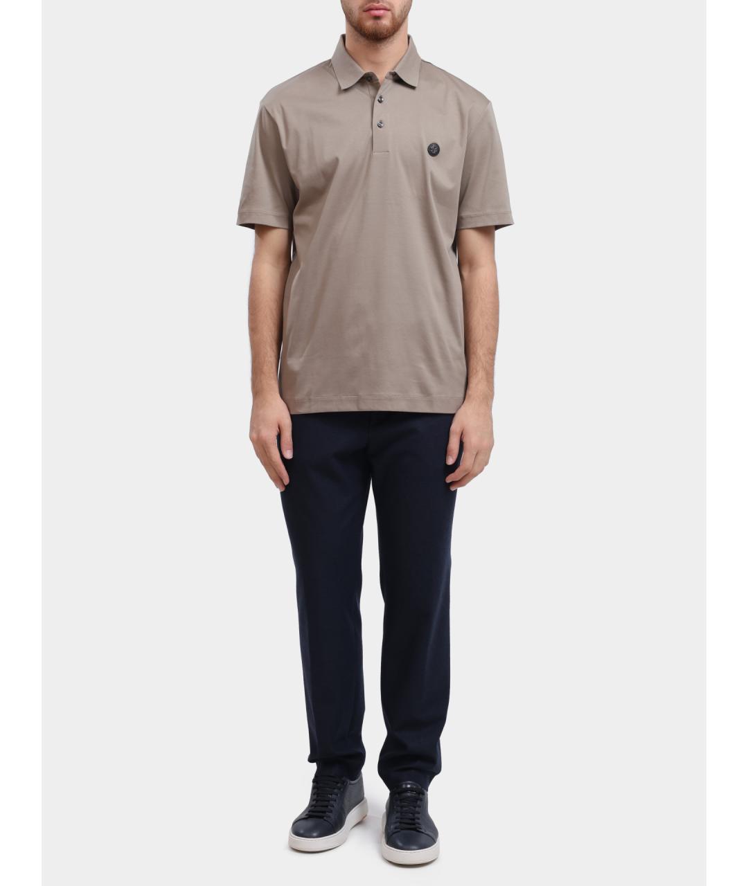 HUGO BOSS Бежевое поло с коротким рукавом, фото 2
