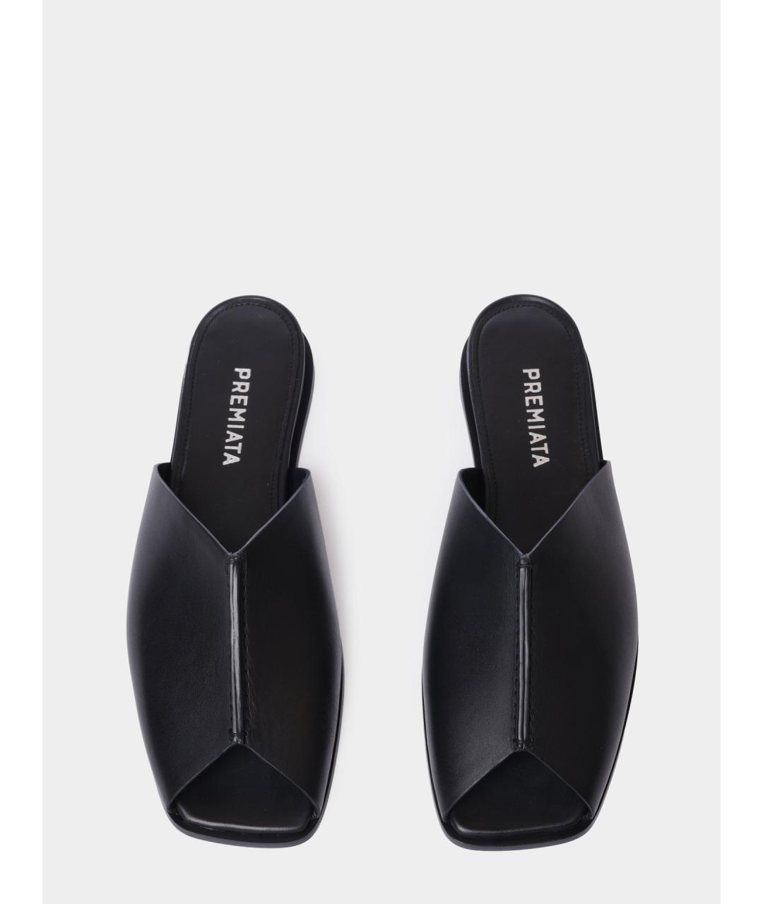 PREMIATA Черные кожаные шлепанцы, фото 4