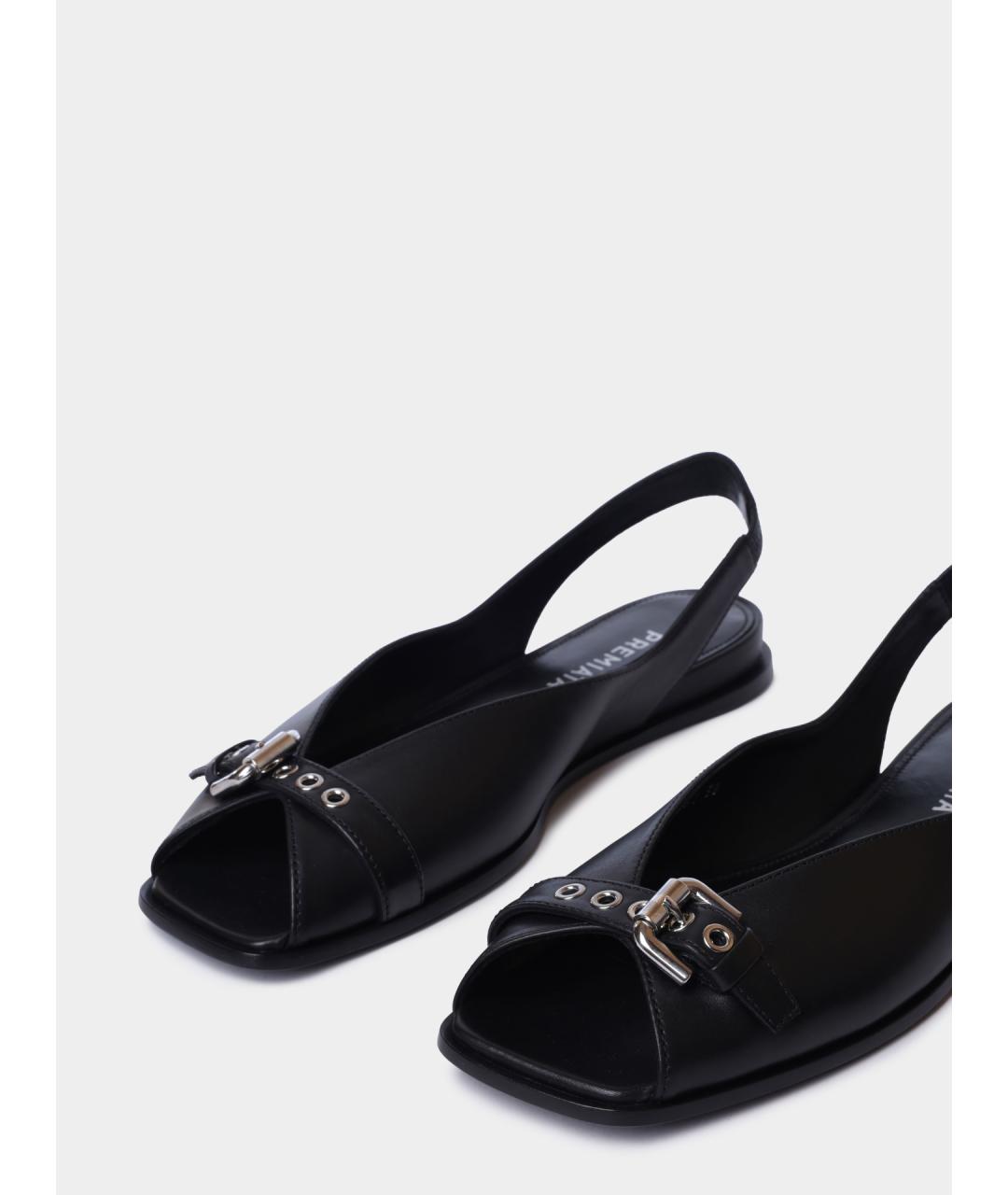 PREMIATA Черные кожаные балетки, фото 3