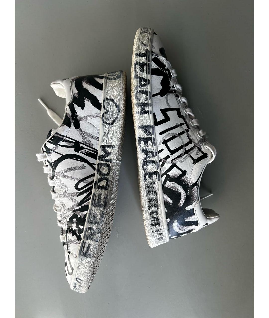 VETEMENTS Белые кожаные кеды, фото 2