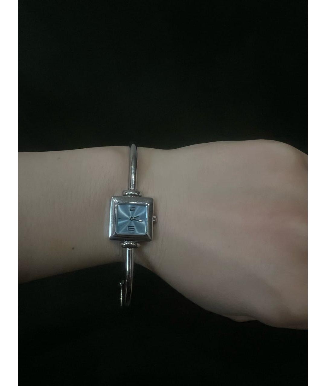 GUCCI Серебряные металлические часы, фото 3