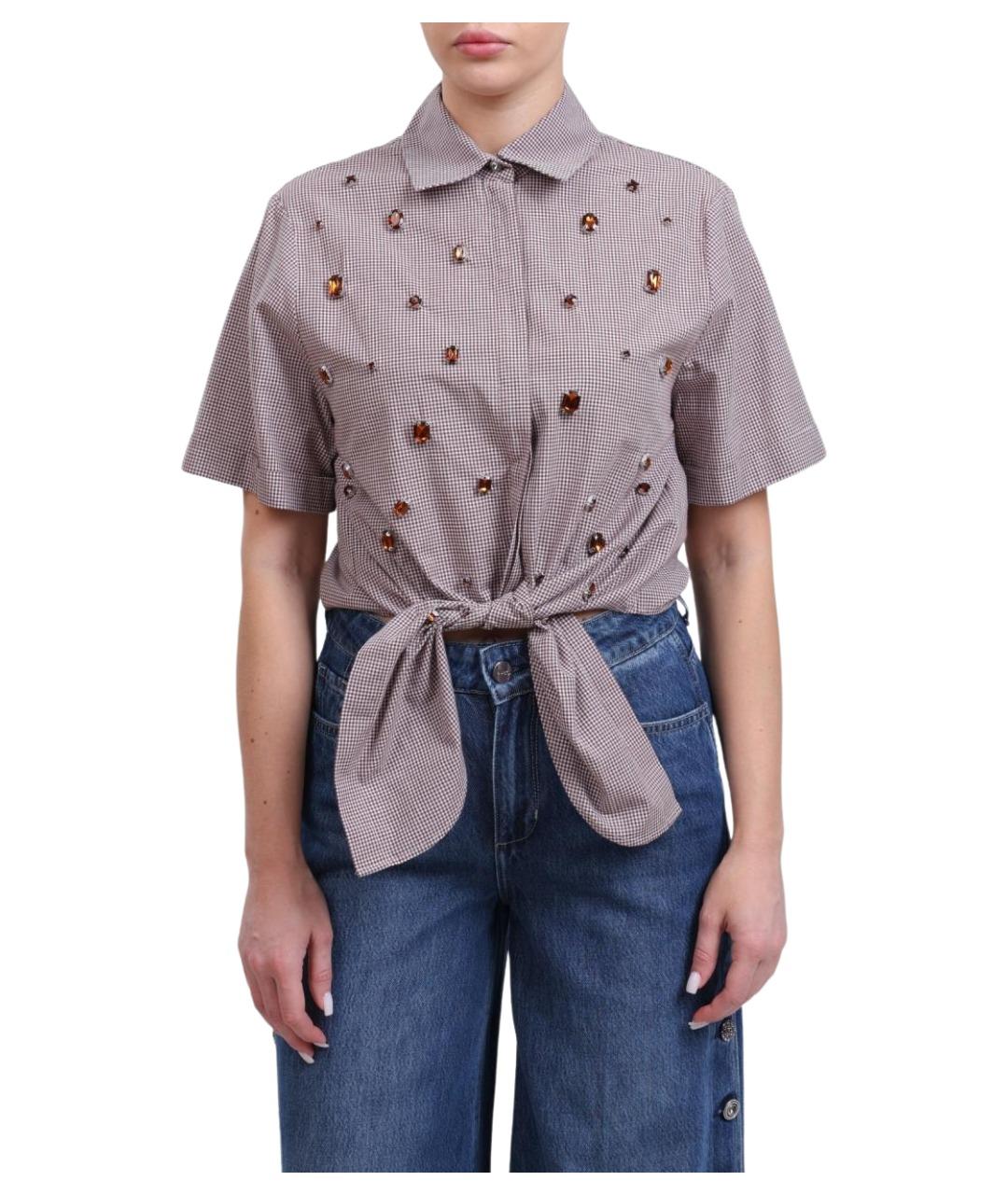 LIU JO Бежевая хлопковая рубашка, фото 1