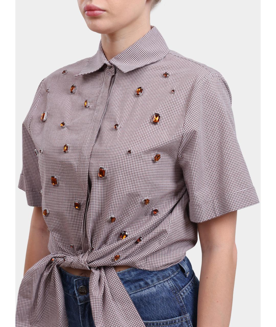 LIU JO Бежевая хлопковая рубашка, фото 4