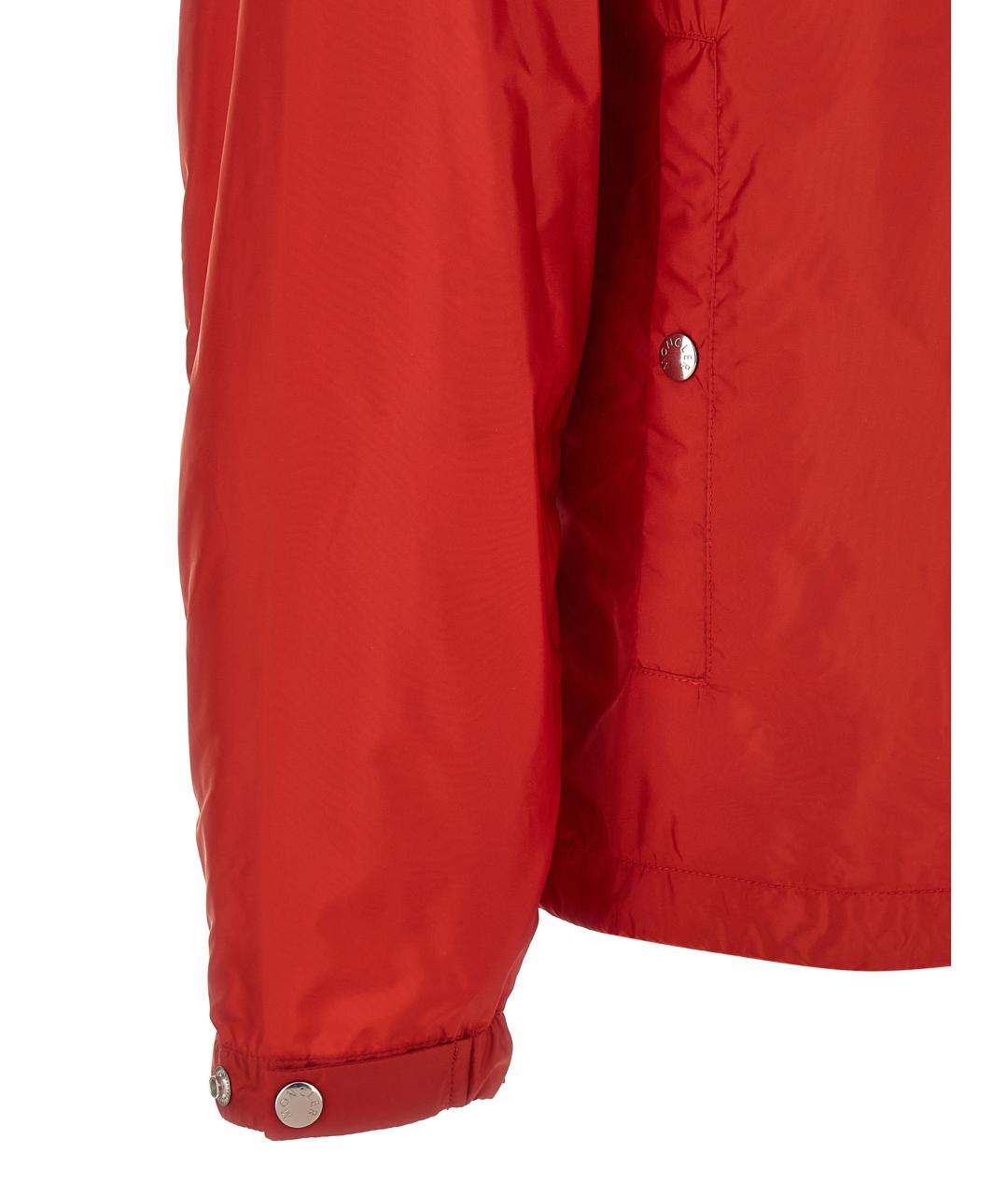 MONCLER Красная полиамидовая куртка, фото 4