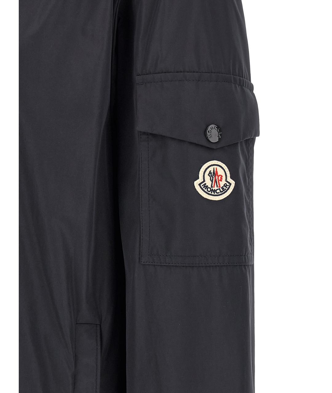 MONCLER Синяя полиэстеровая куртка, фото 5