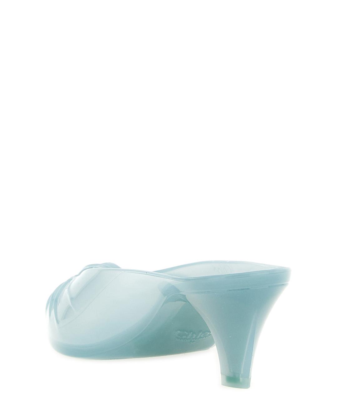 CHLOE Голубые резиновые мюли, фото 3