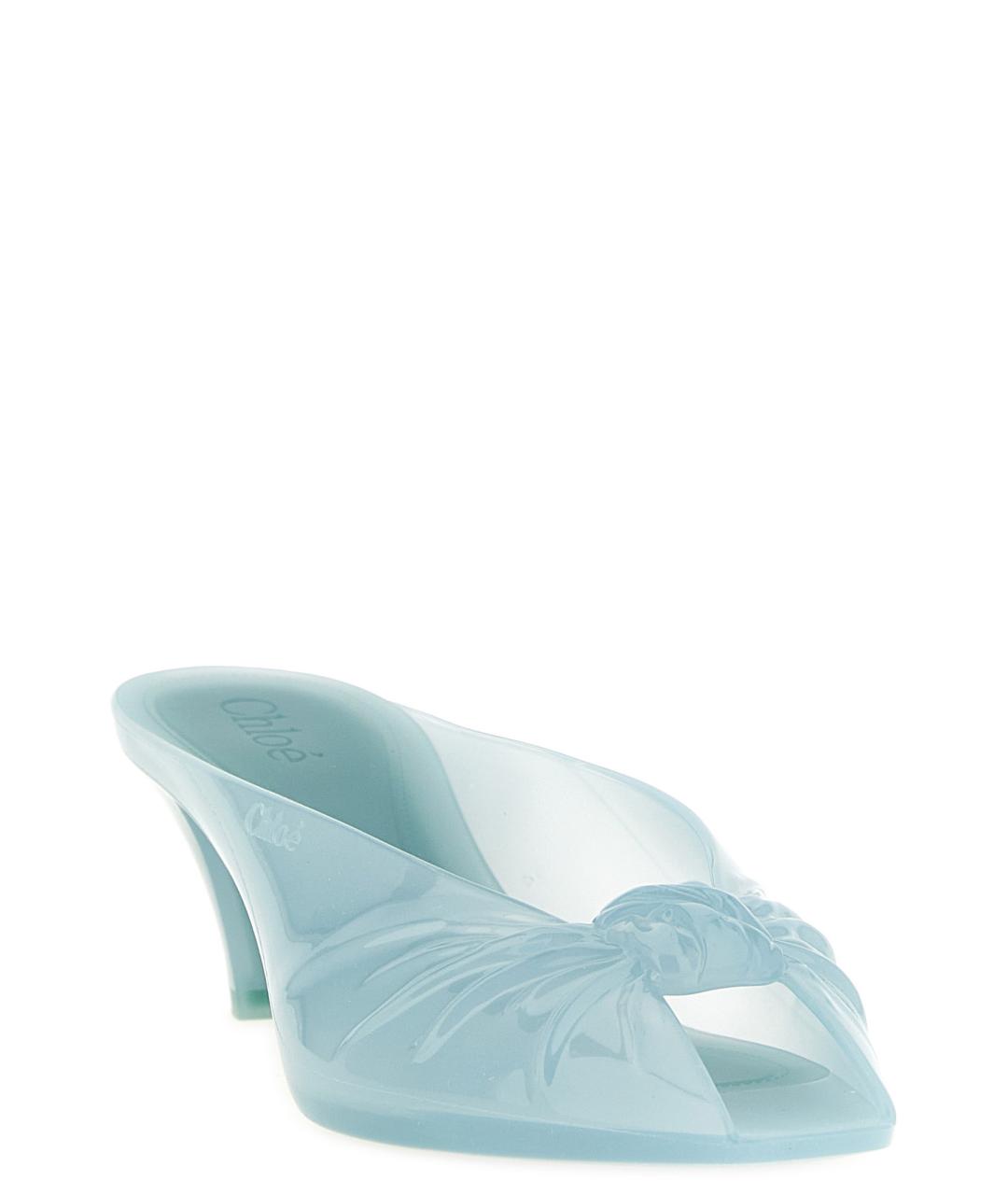 CHLOE Голубые резиновые мюли, фото 2