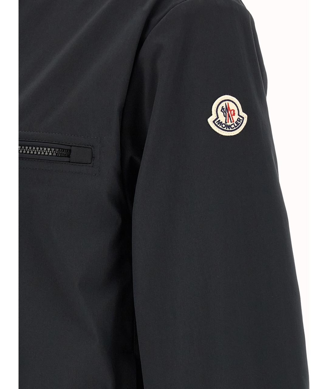 MONCLER Черная полиэстеровая куртка, фото 5