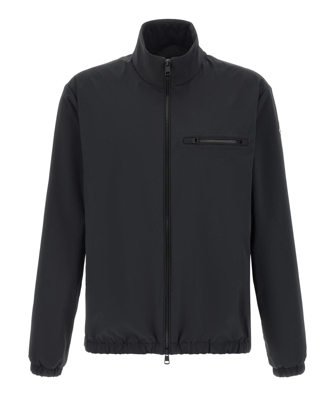 MONCLER Черная полиэстеровая куртка, фото 1