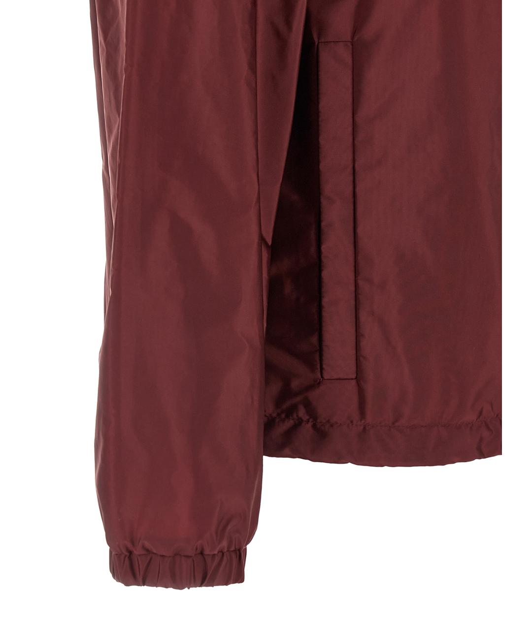 MONCLER Бордовая полиамидовая куртка, фото 4