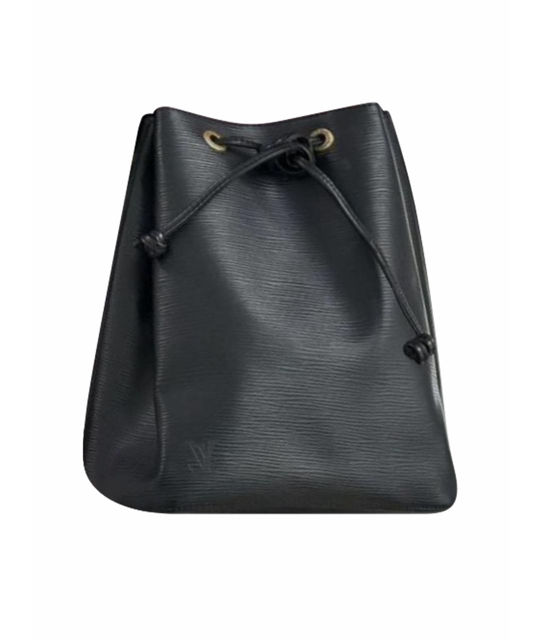 LOUIS VUITTON Черная кожаная сумка тоут, фото 1