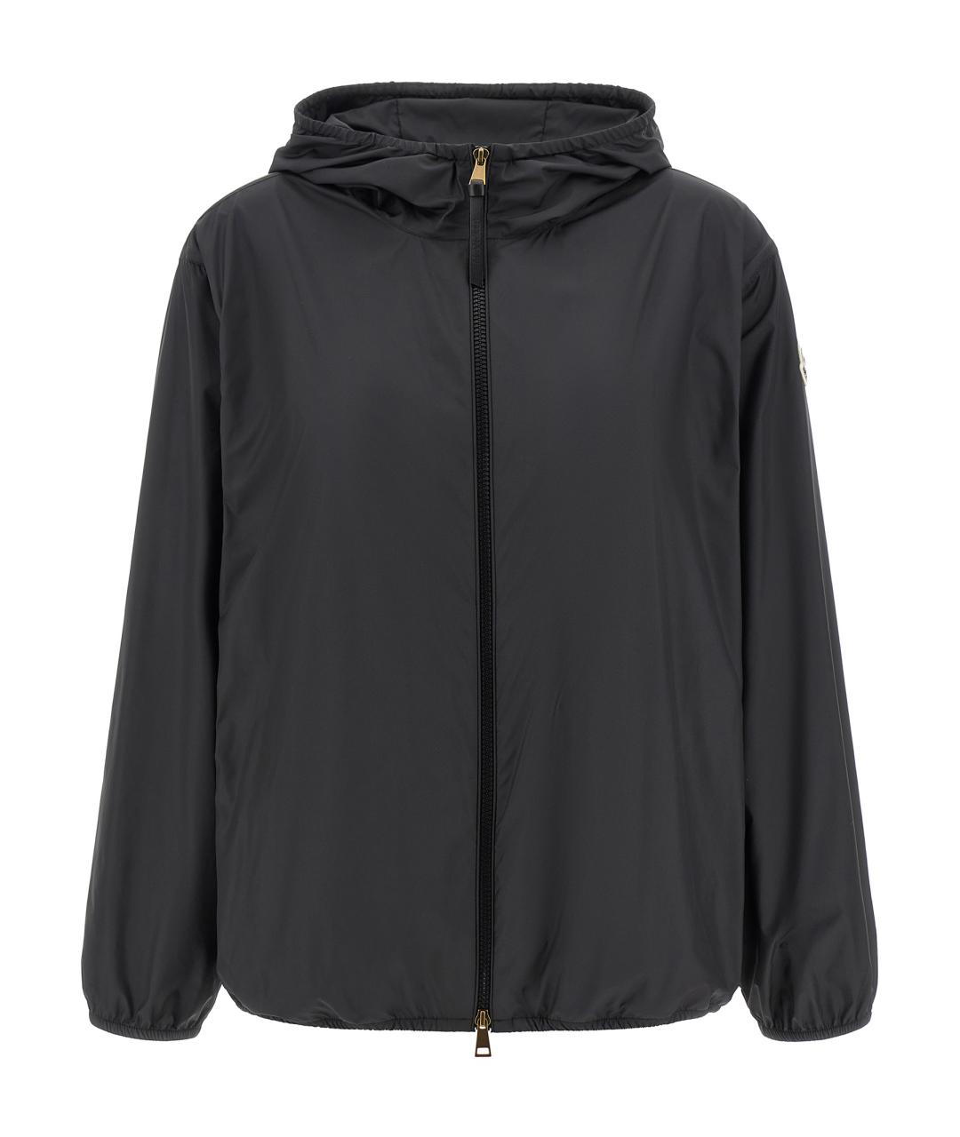 MONCLER Черная полиэстеровая куртка, фото 1