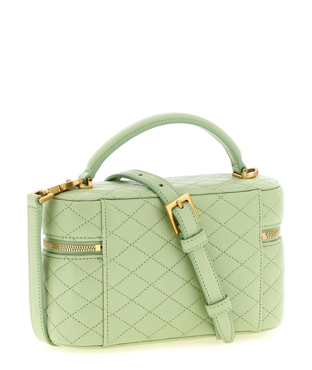 SAINT LAURENT Зеленая кожаная сумка через плечо, фото 2