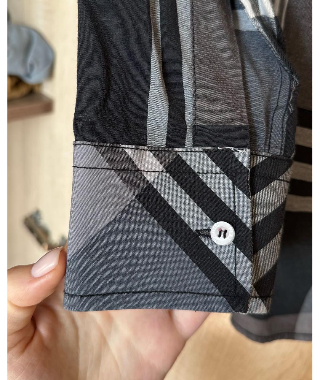 TOMMY HILFIGER Антрацитовая хлопковая кэжуал рубашка, фото 4