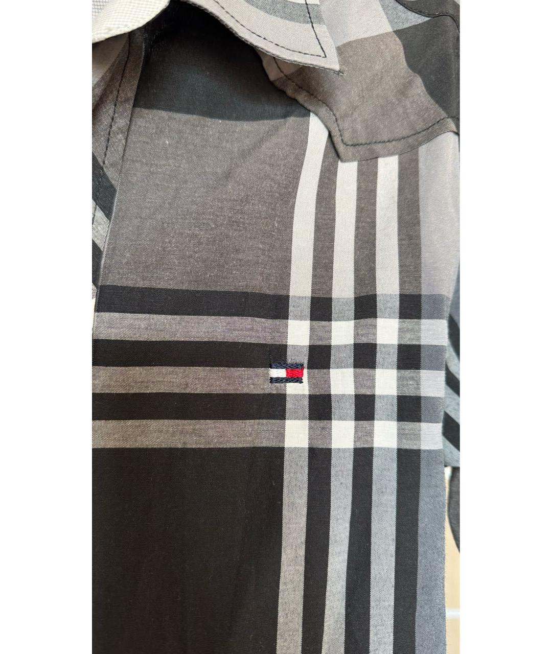 TOMMY HILFIGER Антрацитовая хлопковая кэжуал рубашка, фото 5