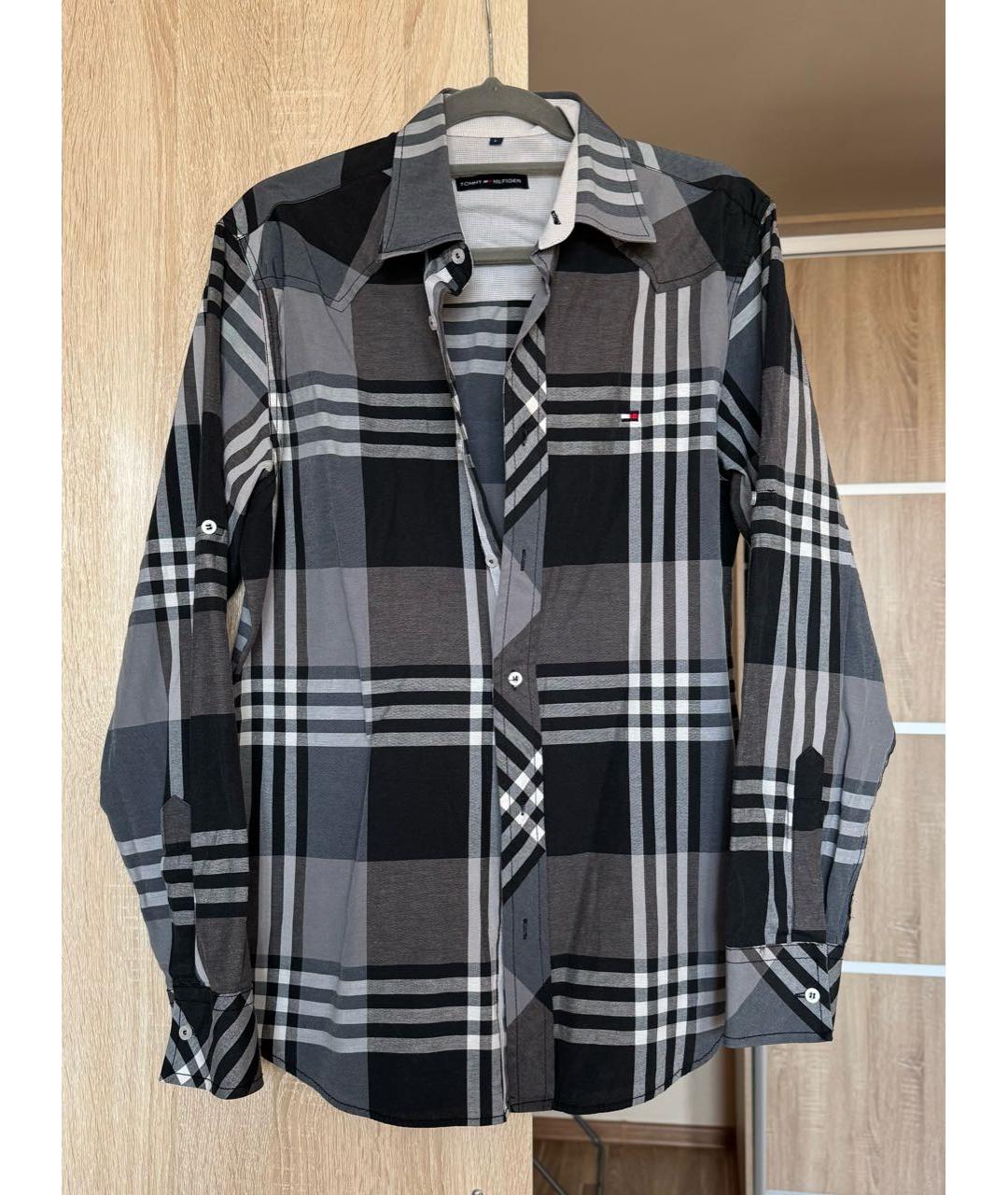 TOMMY HILFIGER Антрацитовая хлопковая кэжуал рубашка, фото 6