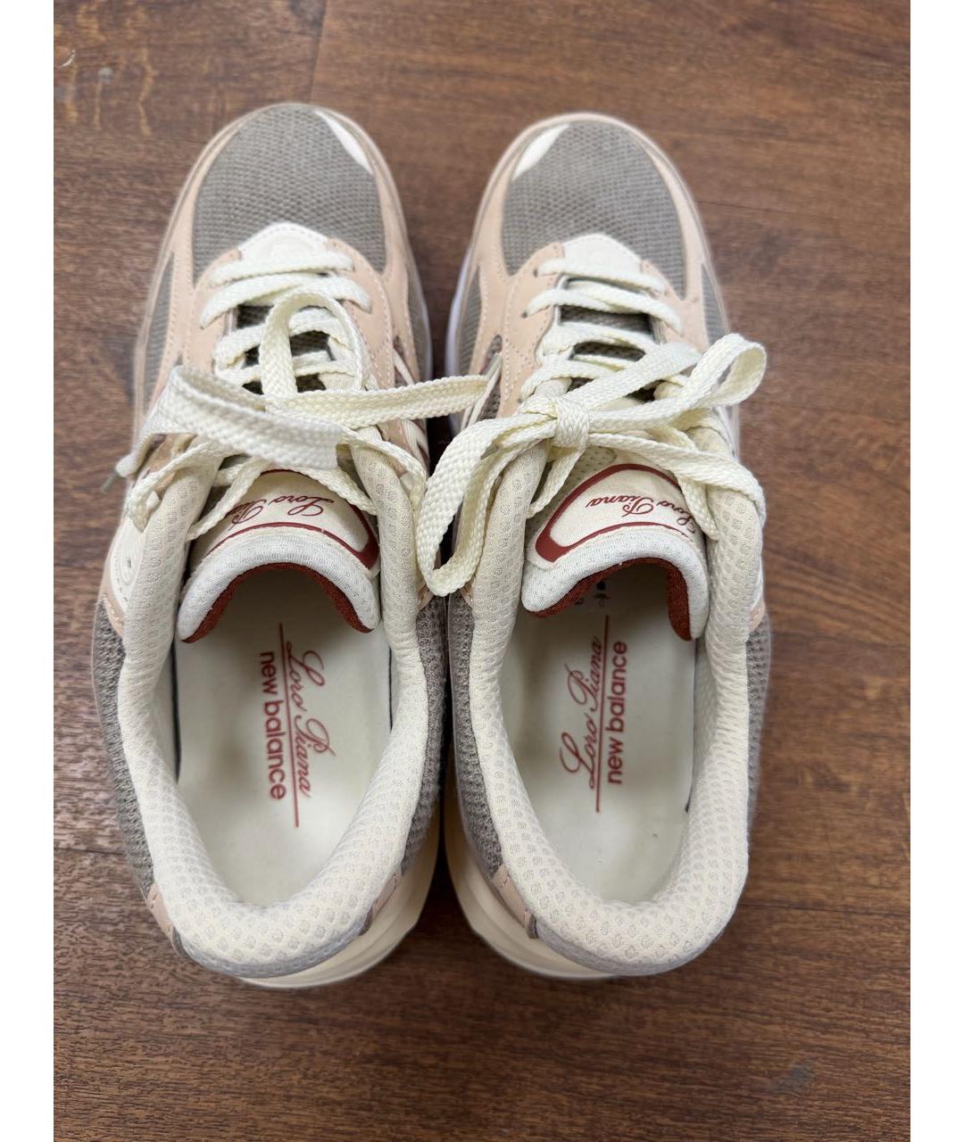 LORO PIANA Бежевые низкие кроссовки / кеды, фото 3