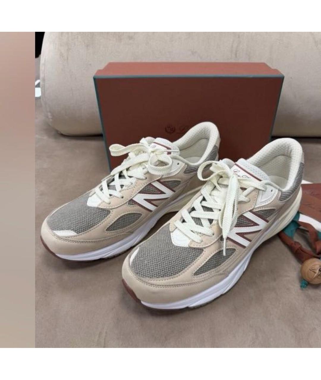 LORO PIANA Бежевые низкие кроссовки / кеды, фото 5