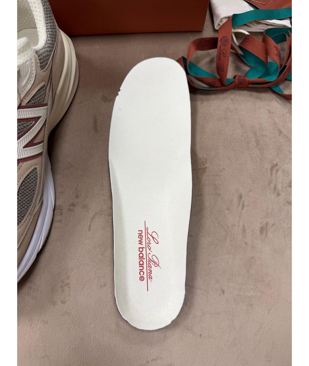 LORO PIANA Бежевые низкие кроссовки / кеды, фото 7