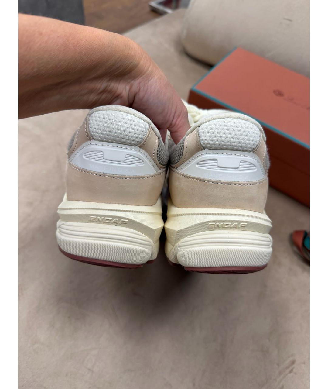 LORO PIANA Бежевые низкие кроссовки / кеды, фото 4