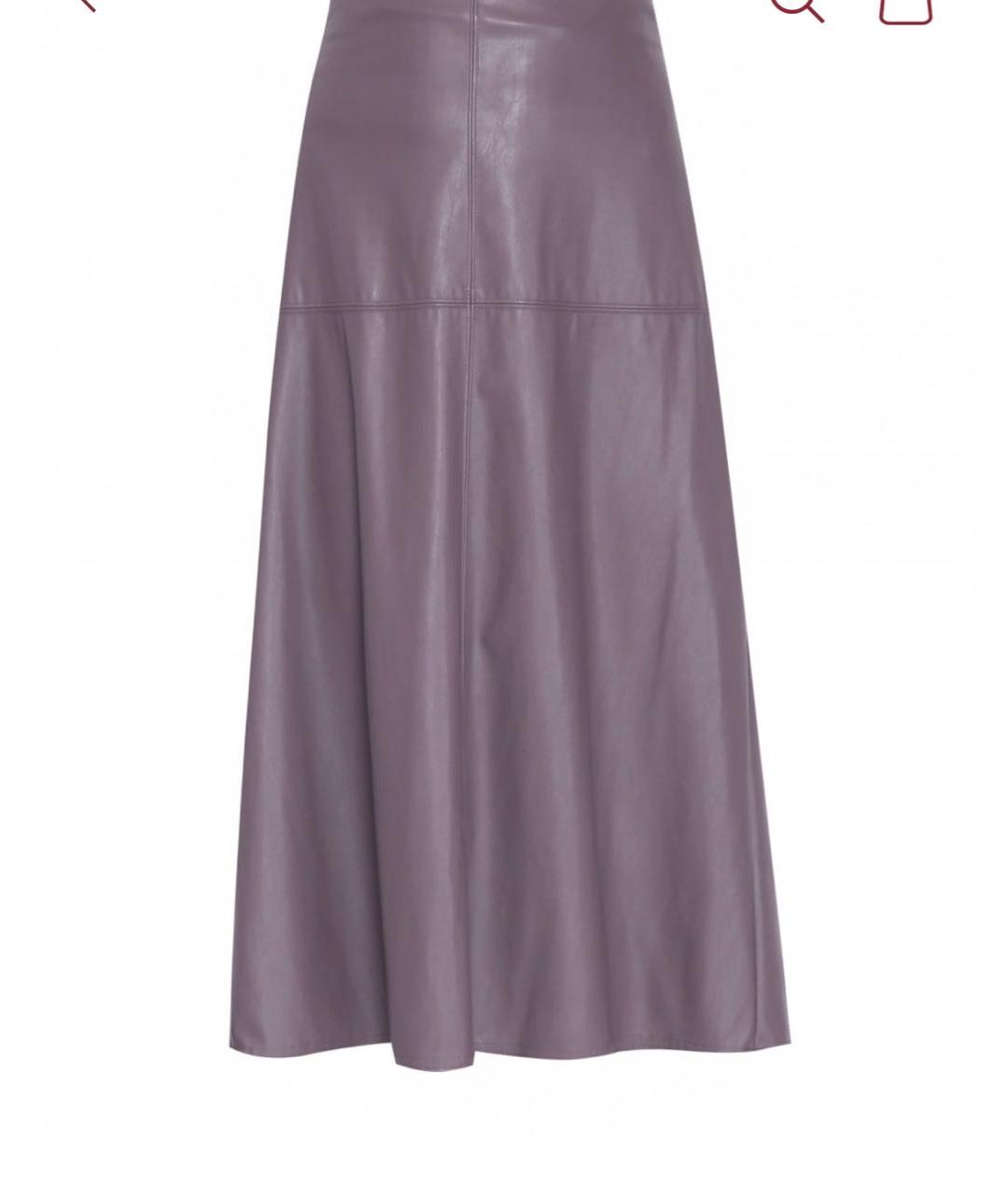 MAX MARA Коричневая полиэстеровая юбка миди, фото 2