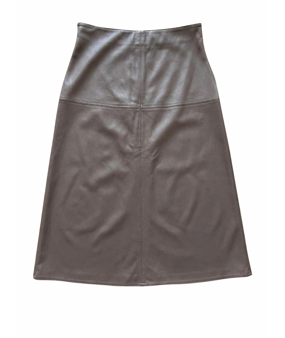 MAX MARA Коричневая полиэстеровая юбка миди, фото 9